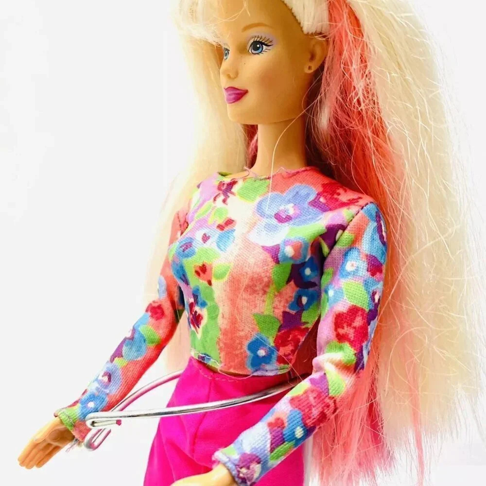 MATTEL BARBIE Doll Long Blonde Colorful Hair Articulated Elbows & Knees 12" Tall - Picture 5 of 12